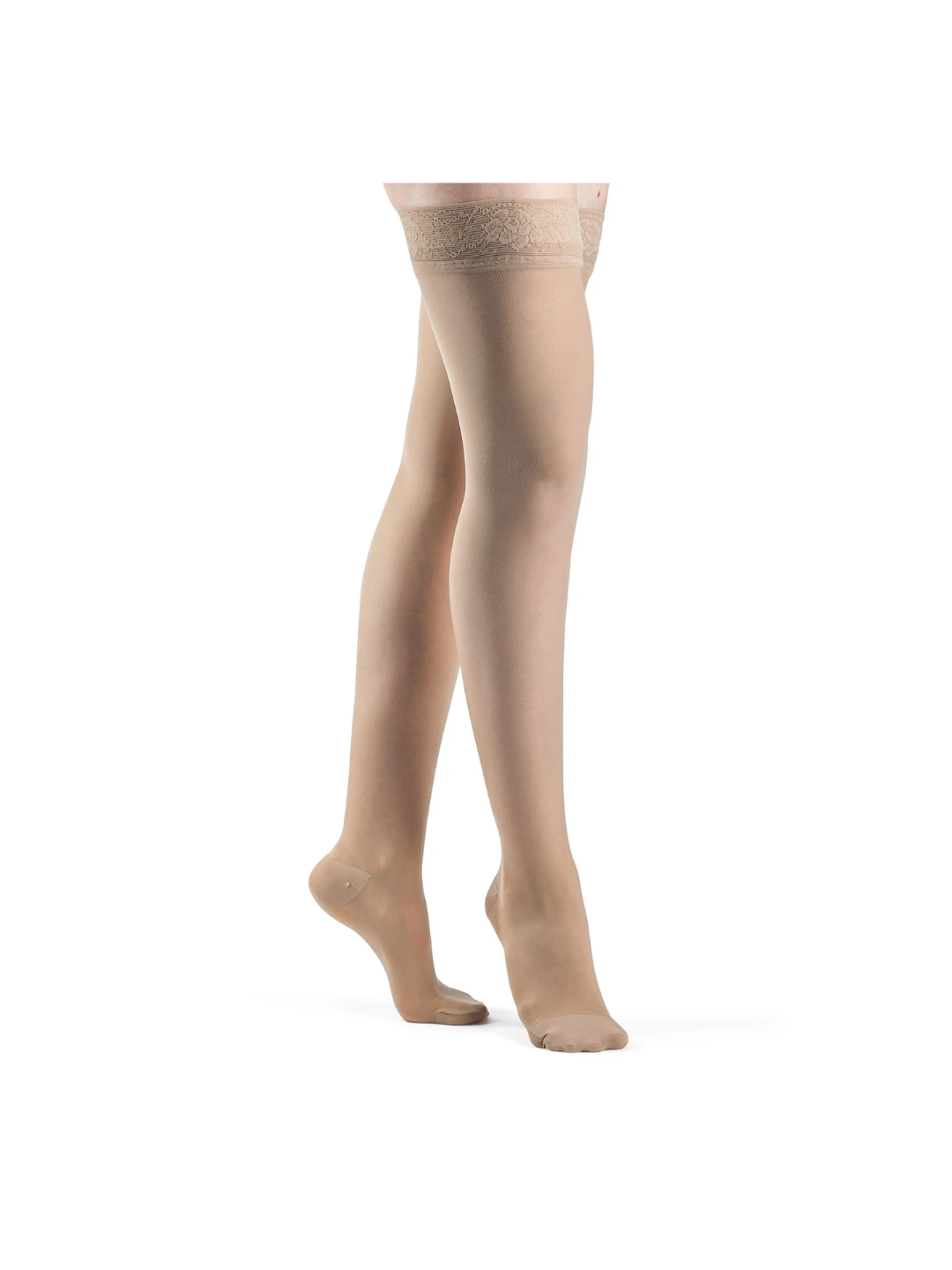 Sigvaris Style Sheer 780 Women’s 20-30mmHg Thigh w/Grip-Top Closed Toe Honey (Natural) SS