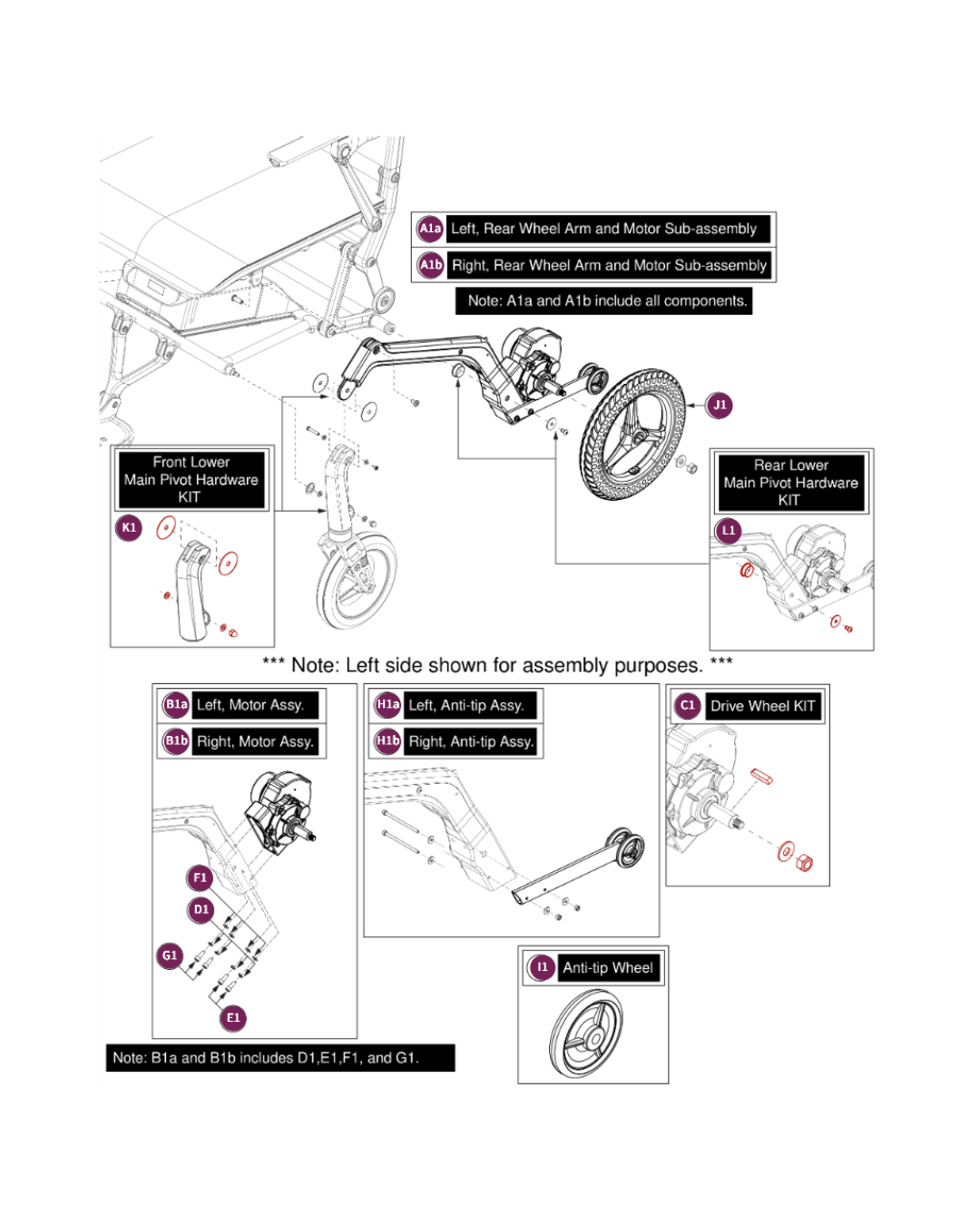 Pride Mobility KIT2403403