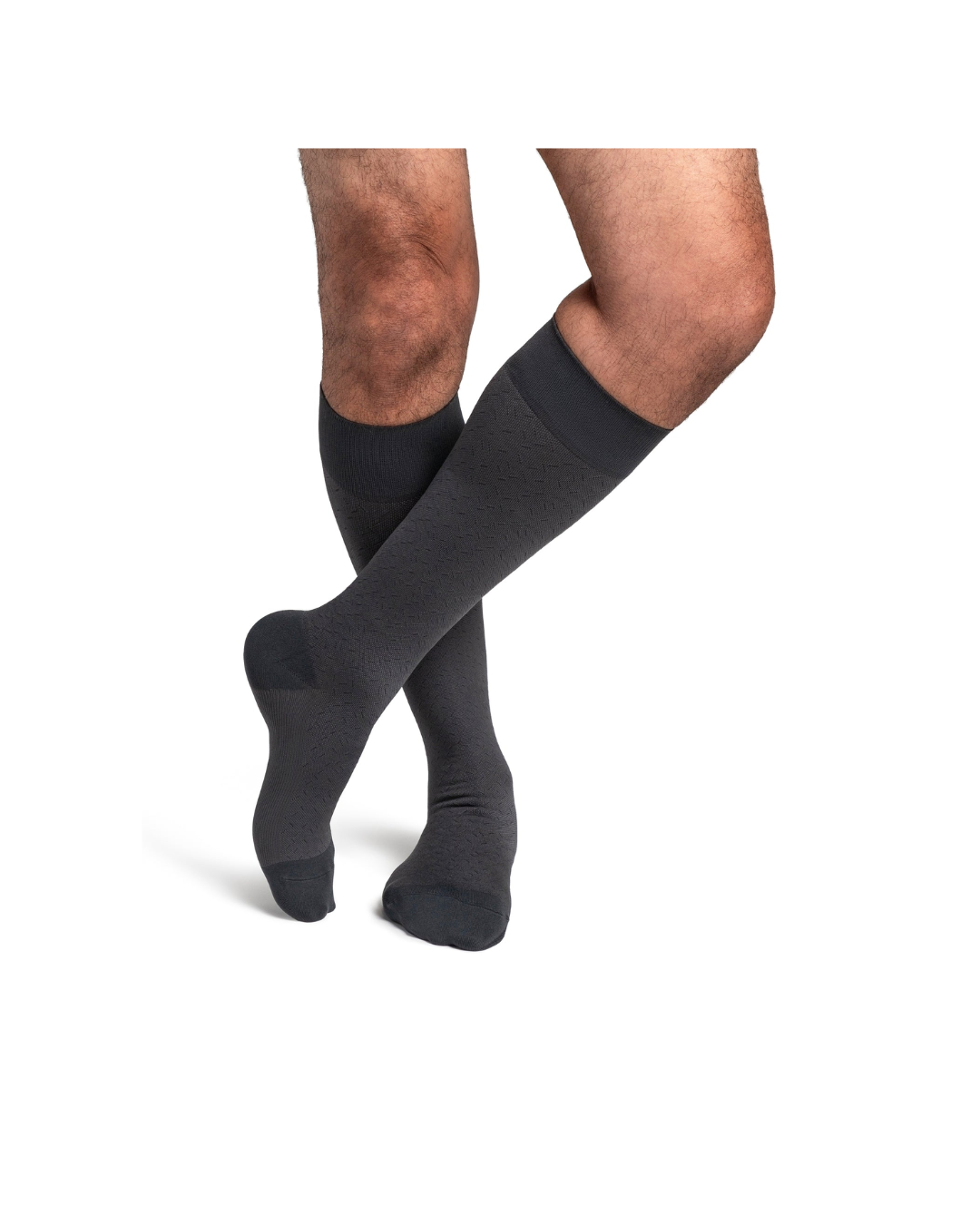 Sigvaris Style Microfiber Patterns 830 Men’s 20-30mmHg Calf Closed Toe Graphite Confetti MS