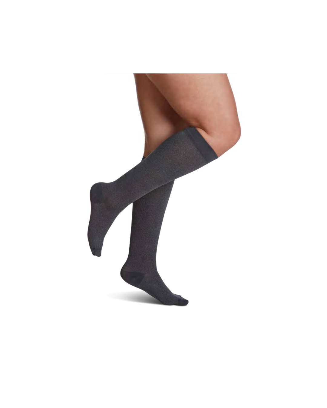 Sigvaris Style Microfiber Patterns 830 Women's 20-30mmHg Calf Closed Toe Graphite LL