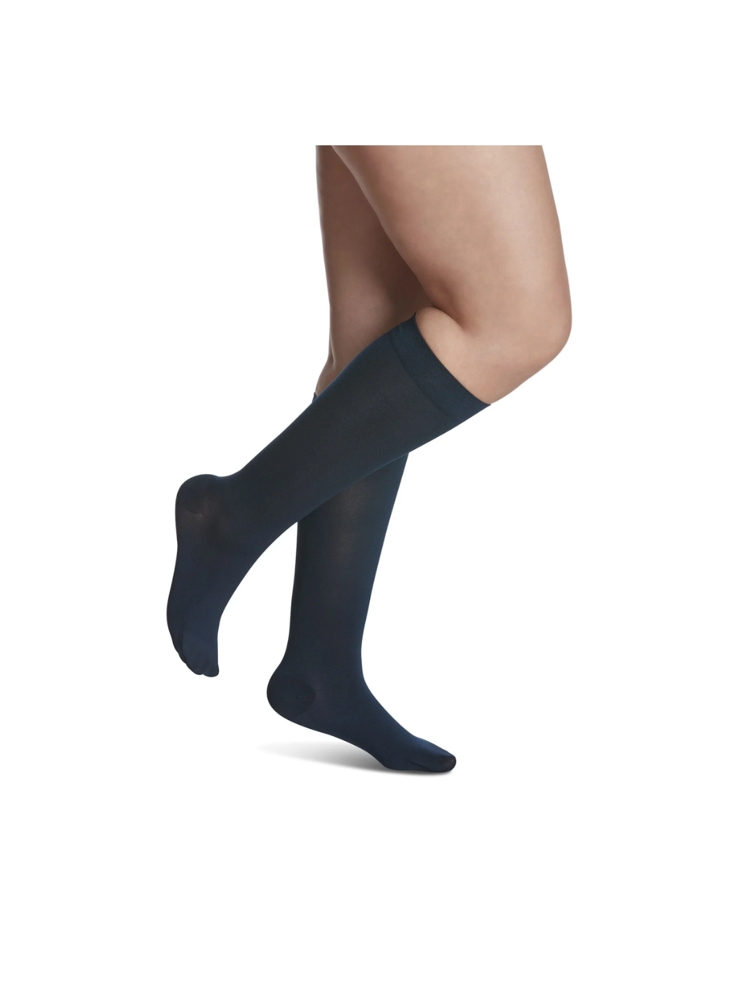 Sigvaris Style Soft Opaque 840 Women’s 20–30mmHg Calf Closed Toe Midnight Blue Standard MS