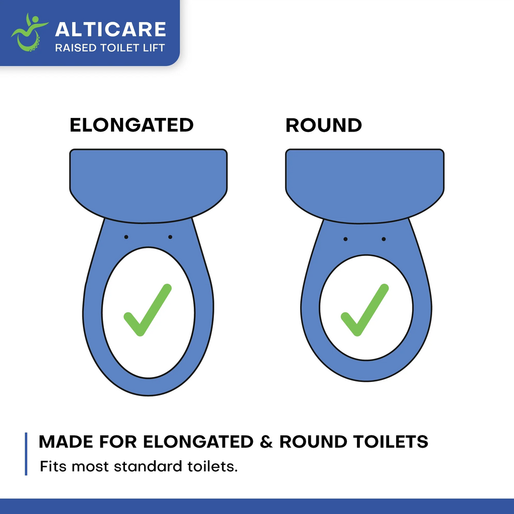 AltiCare 5” Non-Slip Raised Toilet Seat