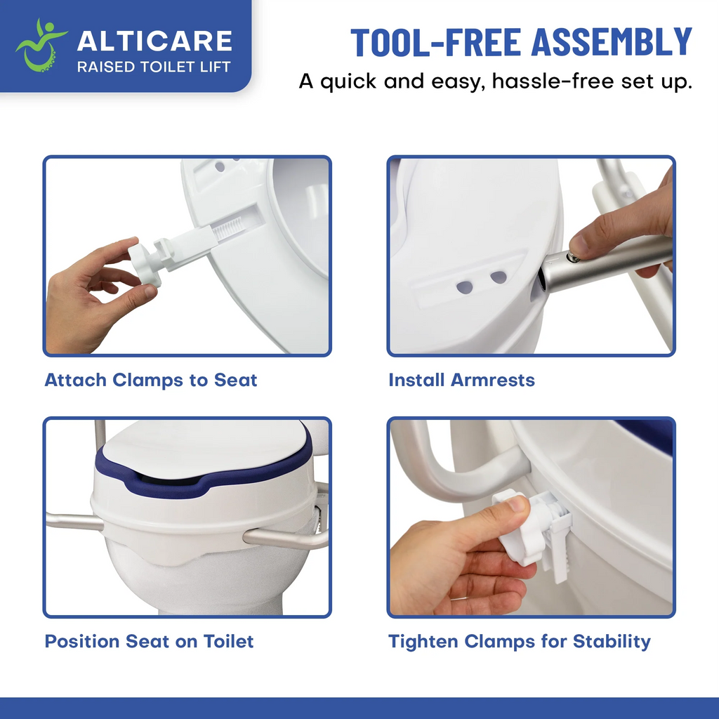 AltiCare 5” Non-Slip Raised Toilet Seat