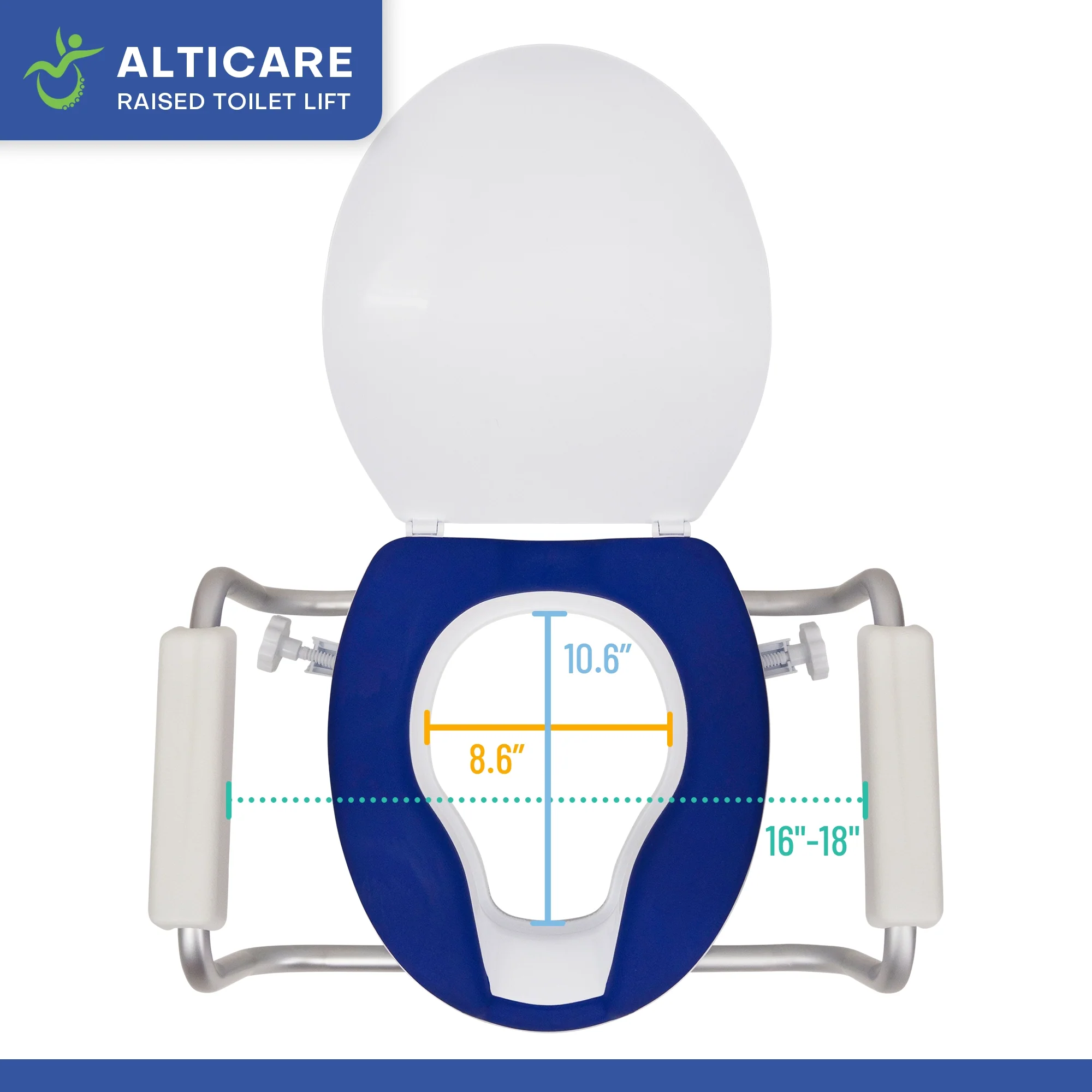AltiCare 5” Non-Slip Raised Toilet Seat