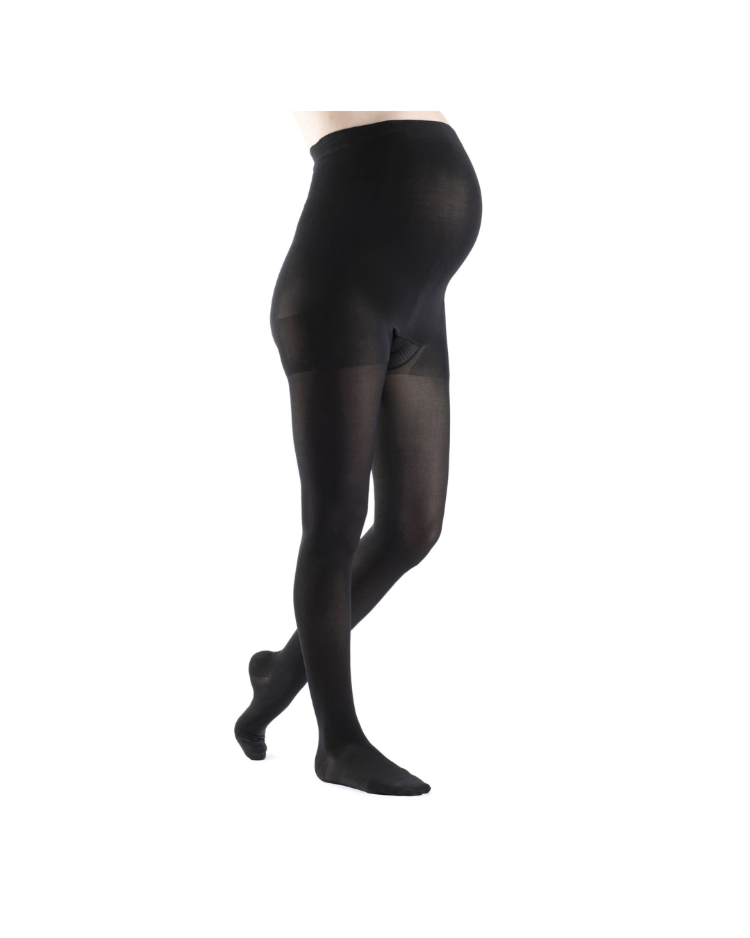 Sigvaris Style Soft Opaque 840 Women’s 15–20 mmHg Maternity Pantyhose Closed Toe Black Standard MS