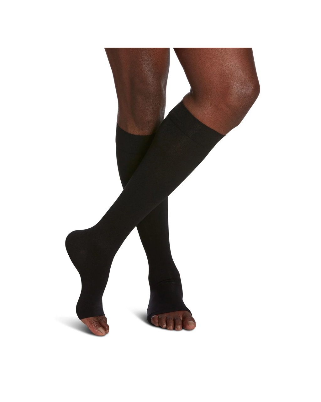 Sigvaris Essential Opaque 860 20-30mmHg Calf Open Toe Black LS