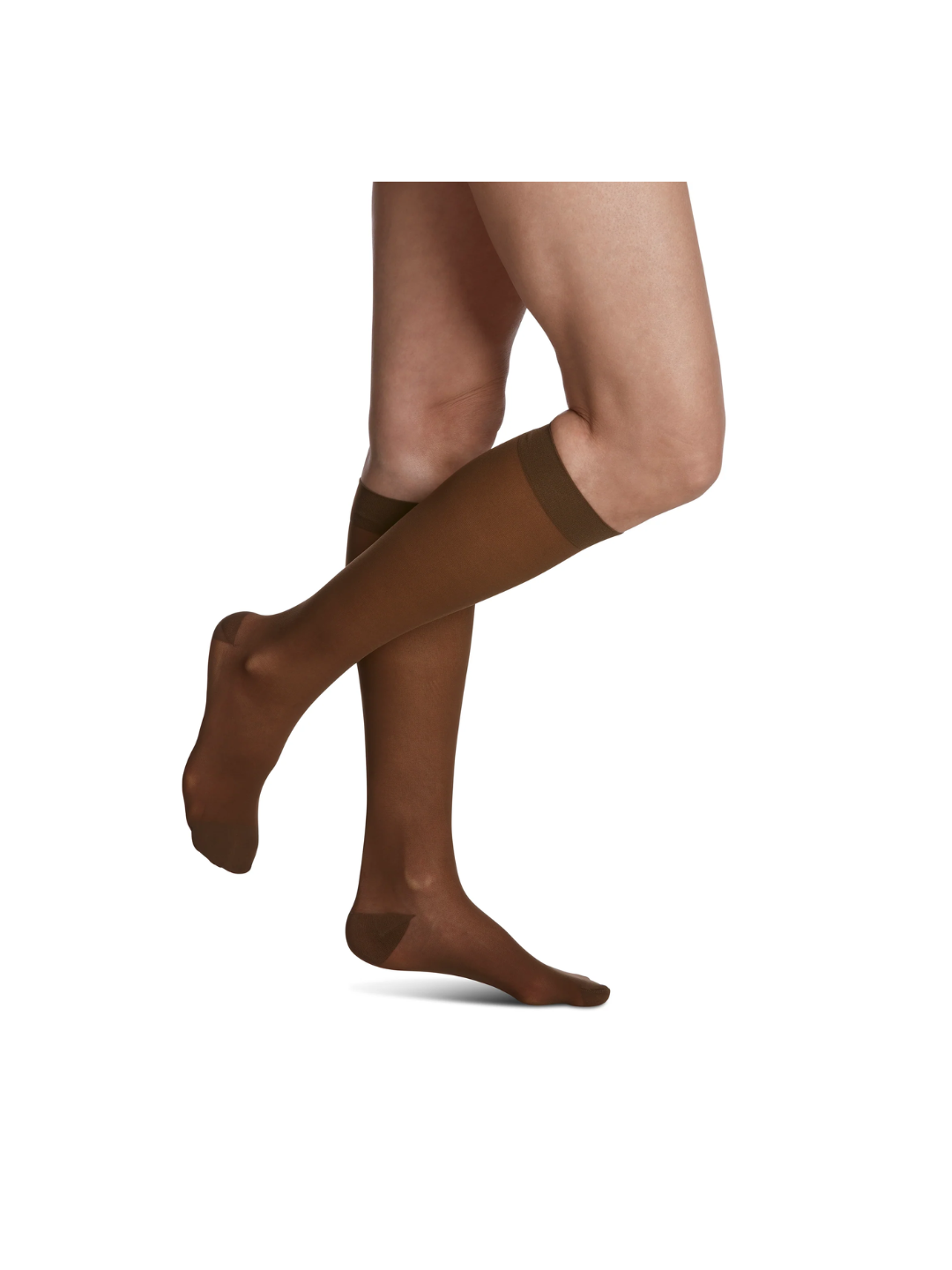 Sigvaris Style Sheer 780 Women’s 15-20mmHg Calf Closed Toe Mocha MS