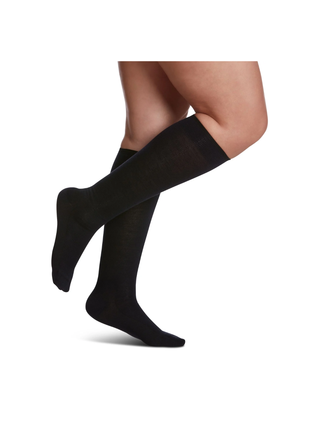 Sigvaris Well Being All-Season Merino Wool 152 Women's 15–20mmHg Calf Closed Toe Navy 5 – 7