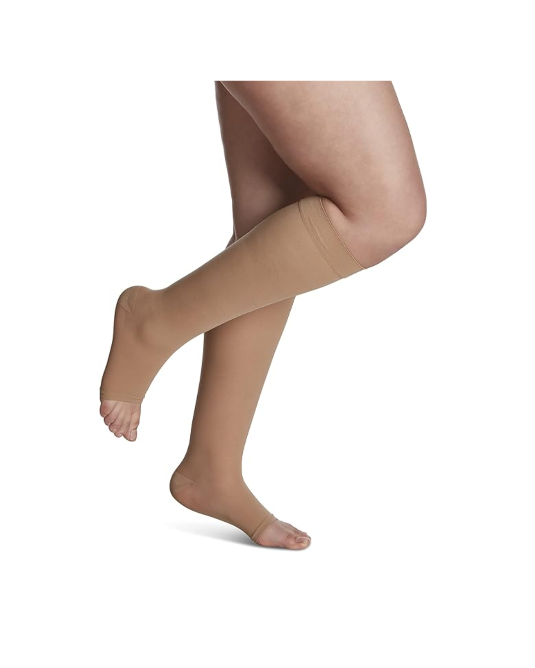 Sigvaris Style Sheer 780 30-40mmHg Calf Open Toe Golden (Suntan) LL