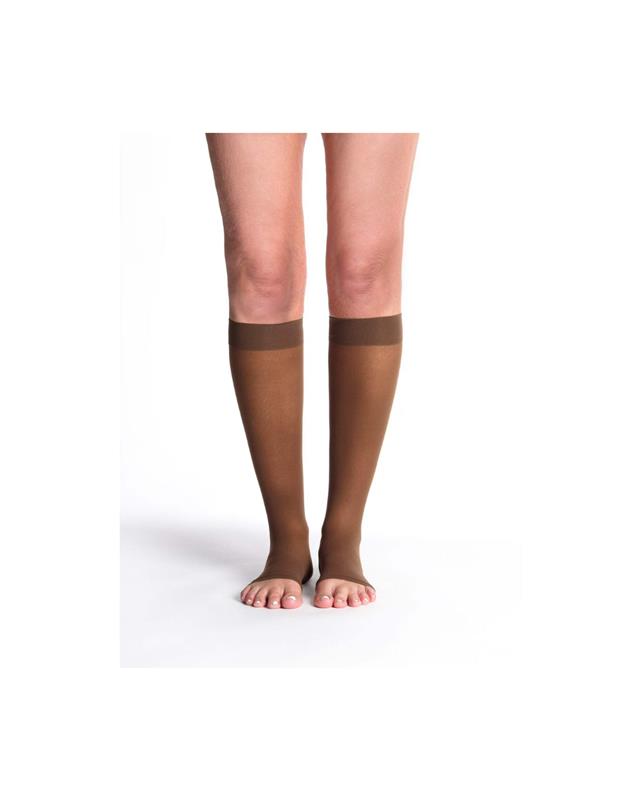 Sigvaris Style Sheer 780 30-40mmHg Calf Open Toe Mocha SL