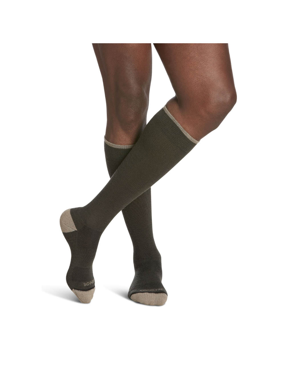 Sigvaris Motion Thermoregulating Wool 422 20–30mmHg Calf Closed Toe Olive LS