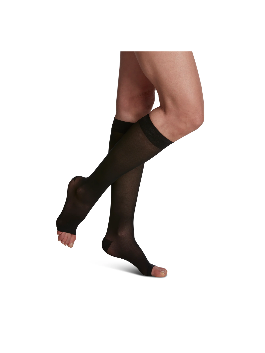 Sigvaris Style Sheer 780 15-20mmHg Calf Open Toe Black SL