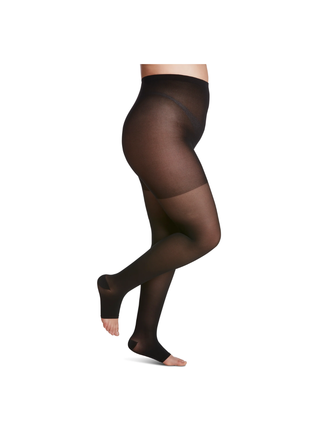 Sigvaris Style Sheer 780 20-30mmHg Pantyhose Open Toe Black MS