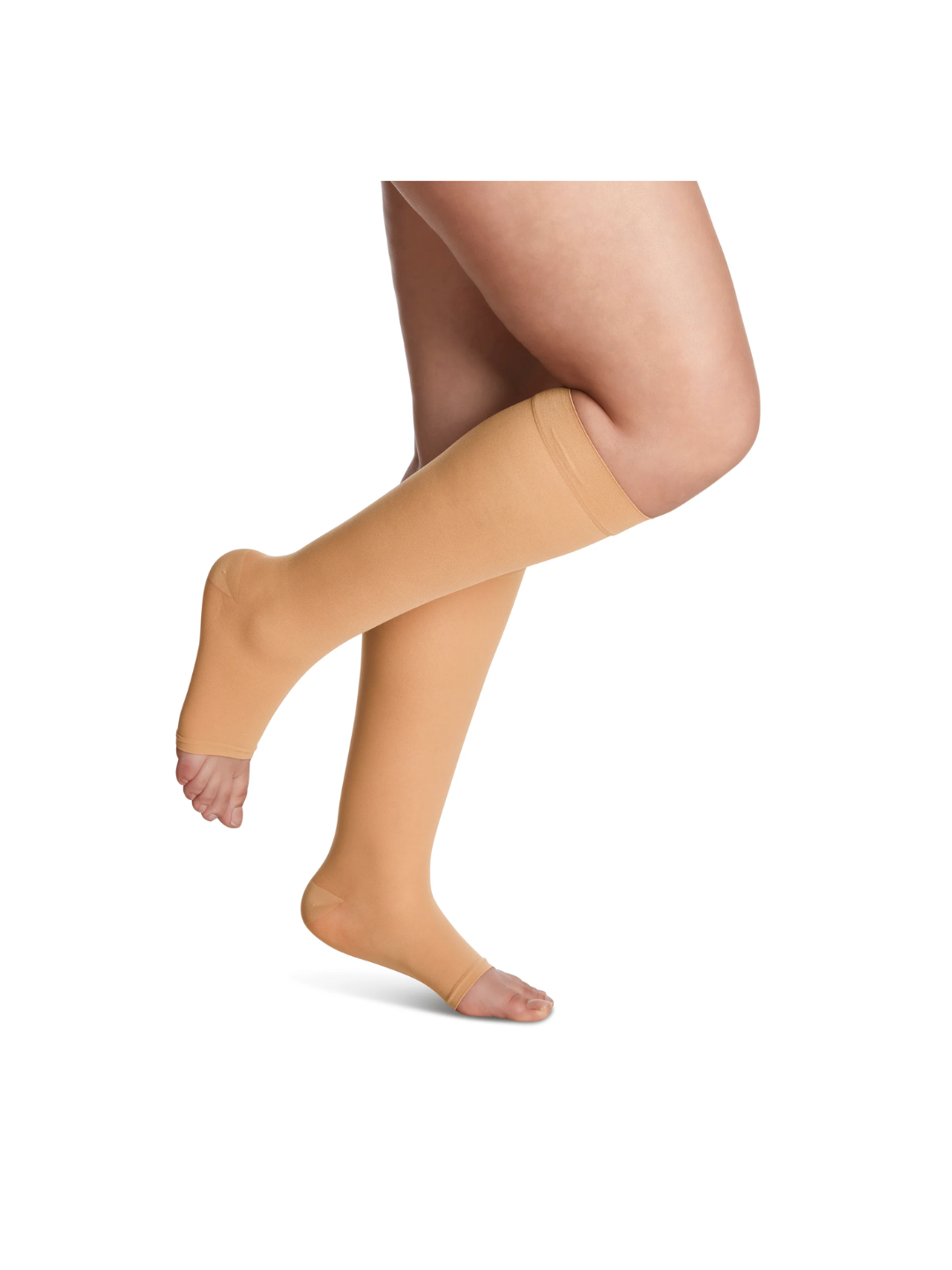 Sigvaris Style Sheer 780 20-30mmHg Calf Open Toe Golden (Suntan) MS