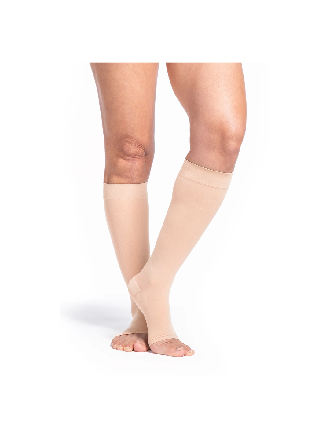 Sigvaris Style Sheer 780 20-30mmHg Calf Open Toe Honey (Natural) MS