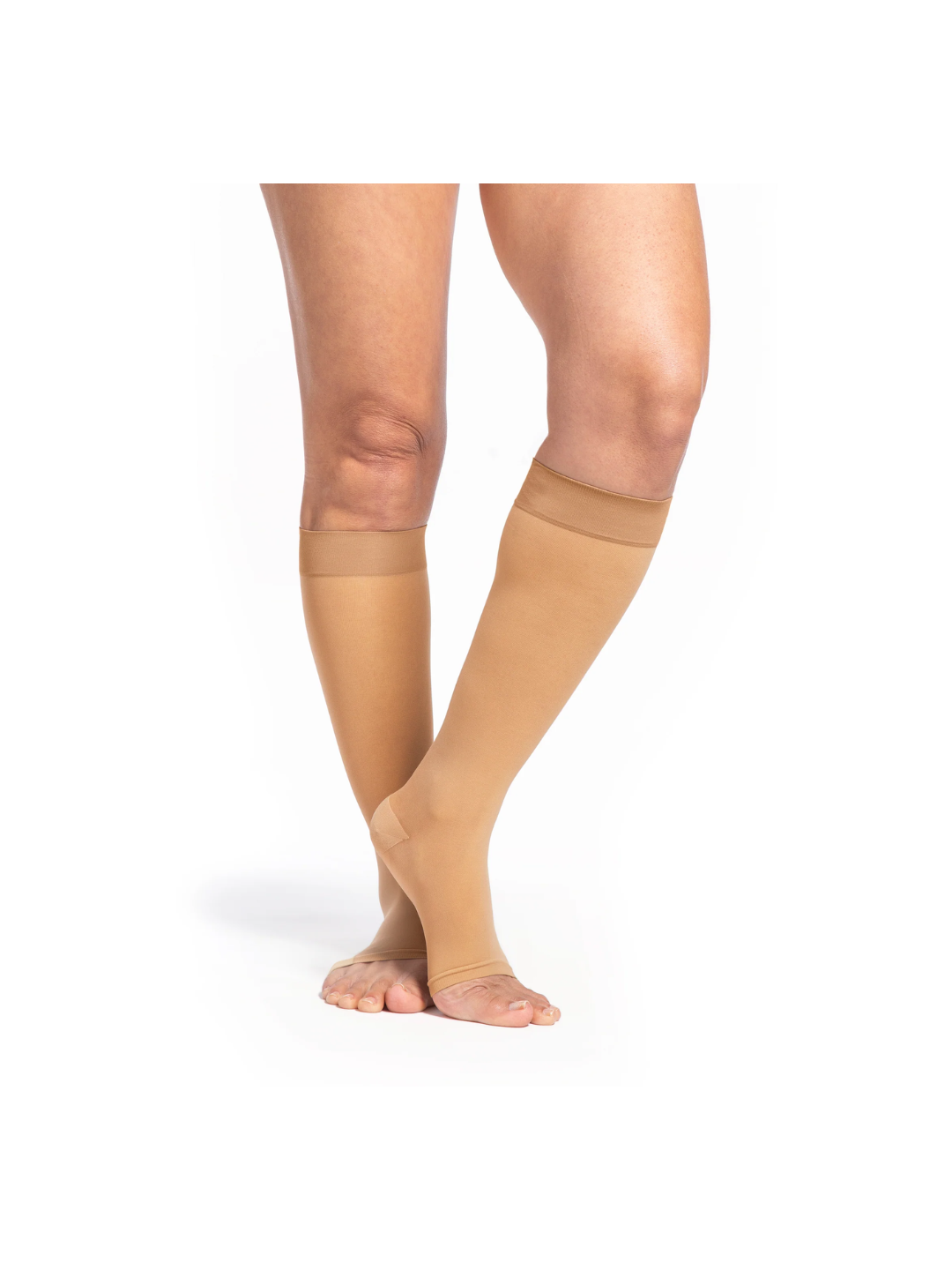 Sigvaris Style Sheer 780 15-20mmHg Calf Open Toe Toasted Almond MS
