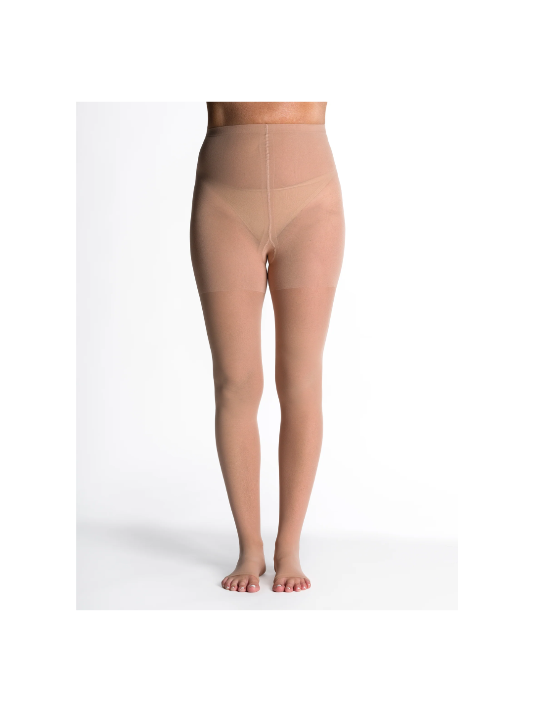 Sigvaris Style Sheer 780 20-30mmHg Pantyhose Open Toe Toasted Almond MS