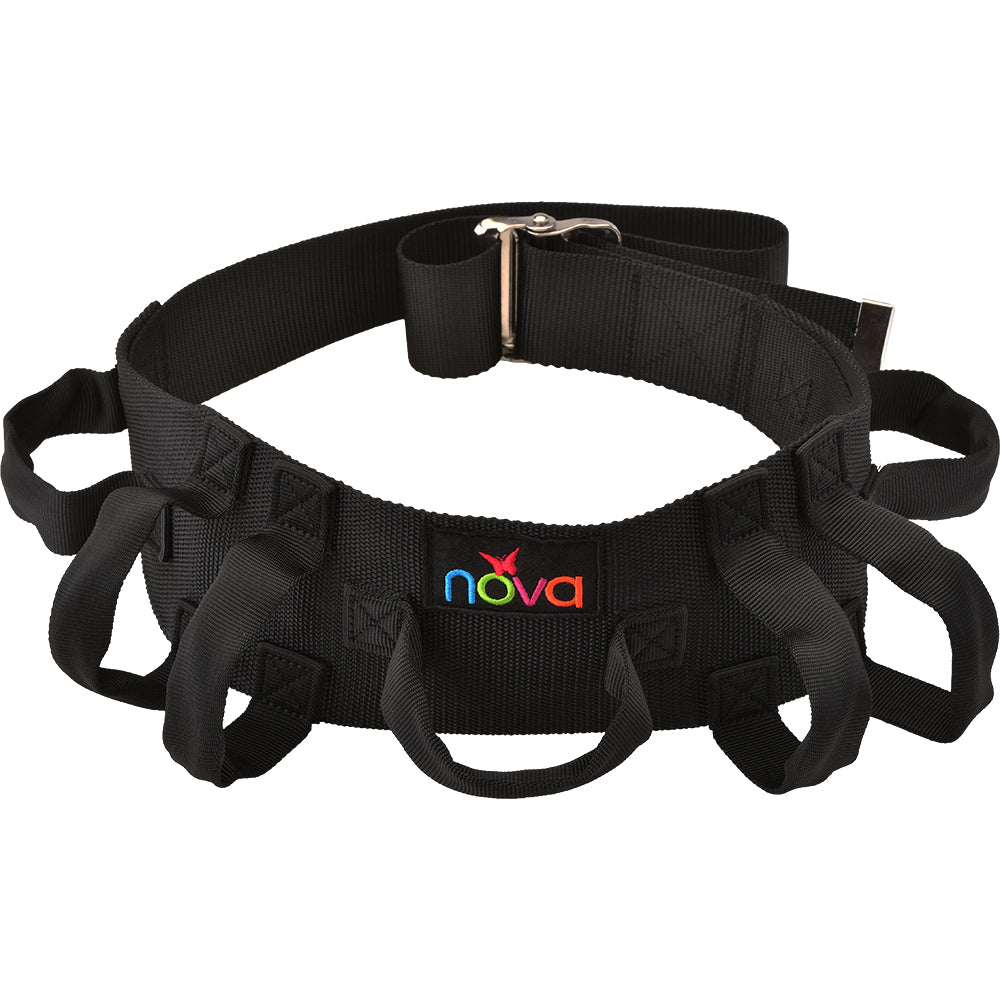Nova Gait Belt with Handles Black