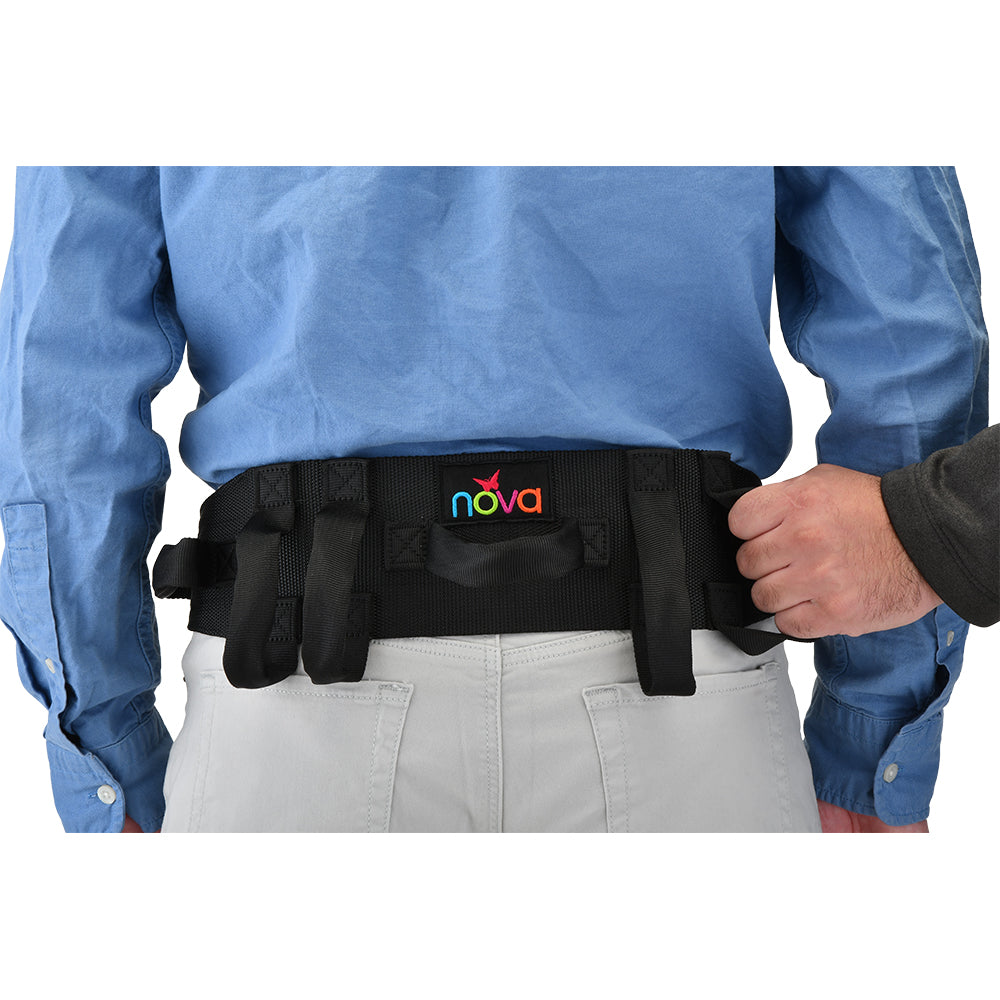 Nova Gait Belt with Handles Black