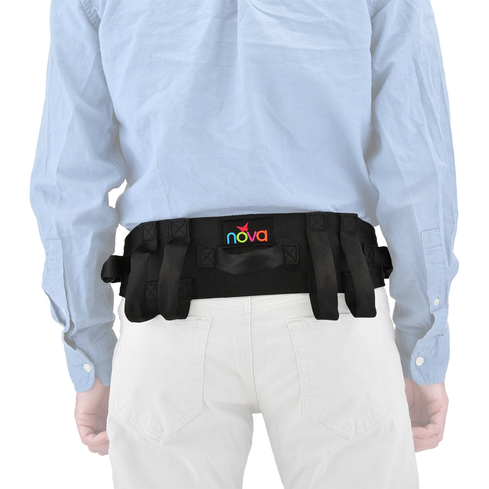 Nova Gait Belt with Handles Black
