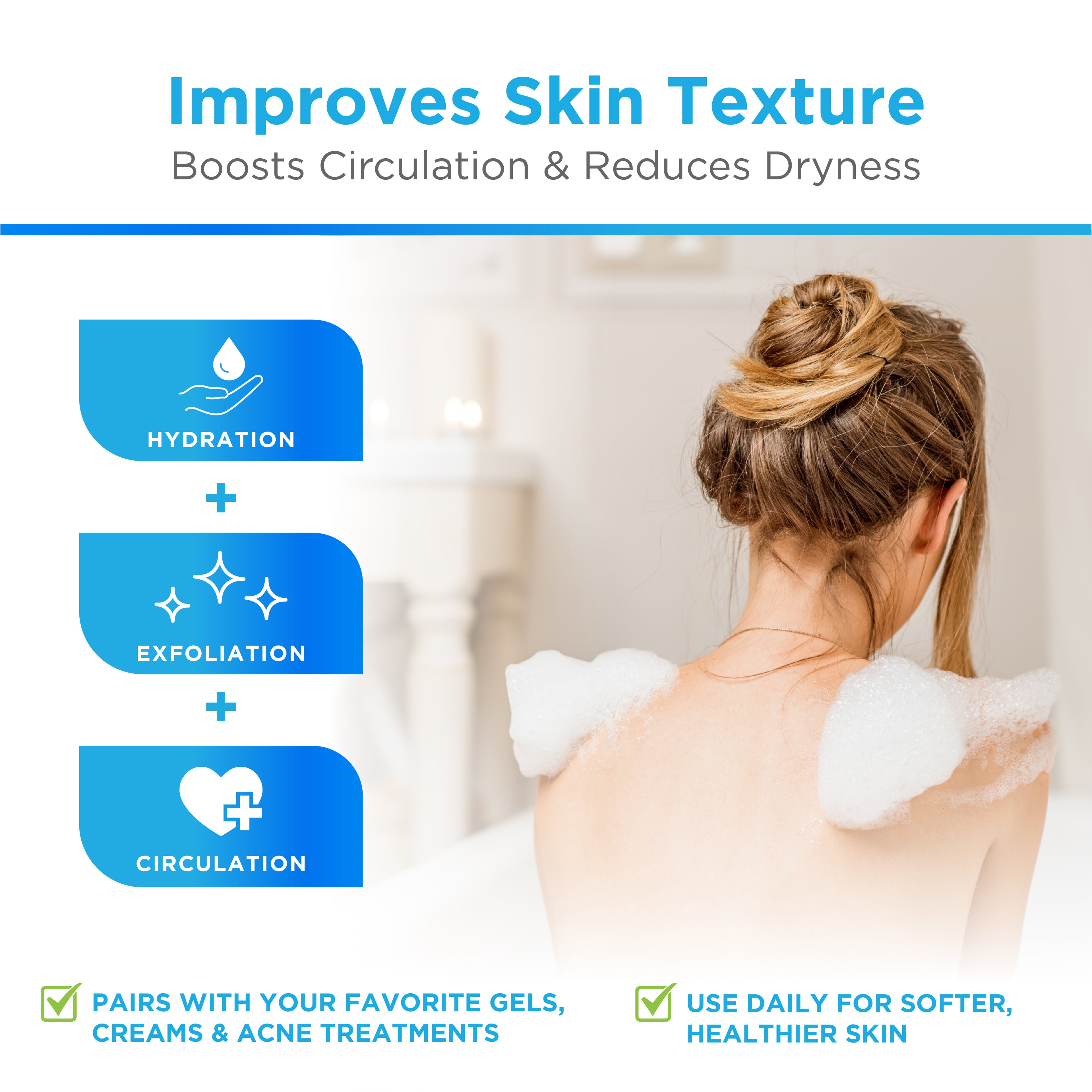 Nova 3-in -1 Folding Bath Brush Set