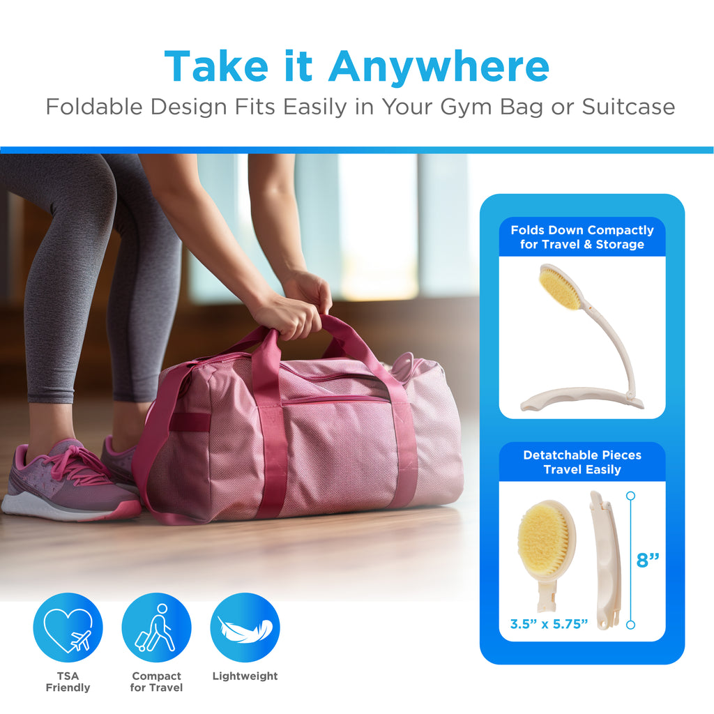 Nova 3-in -1 Folding Bath Brush Set