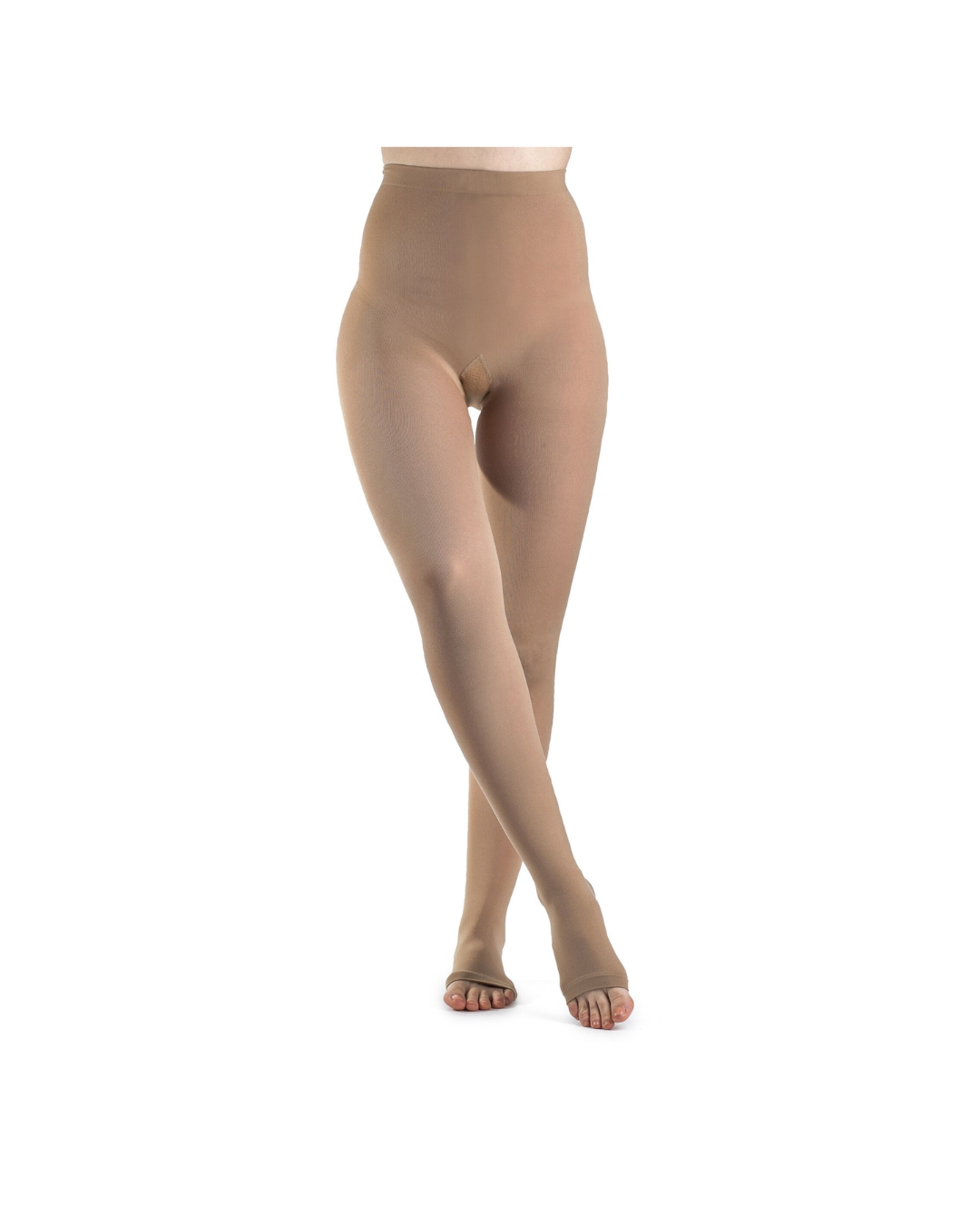 Sigvaris Style Soft Opaque 840 30-40mmHg Pantyhose Open Toe Chai (Nude) Standard LL