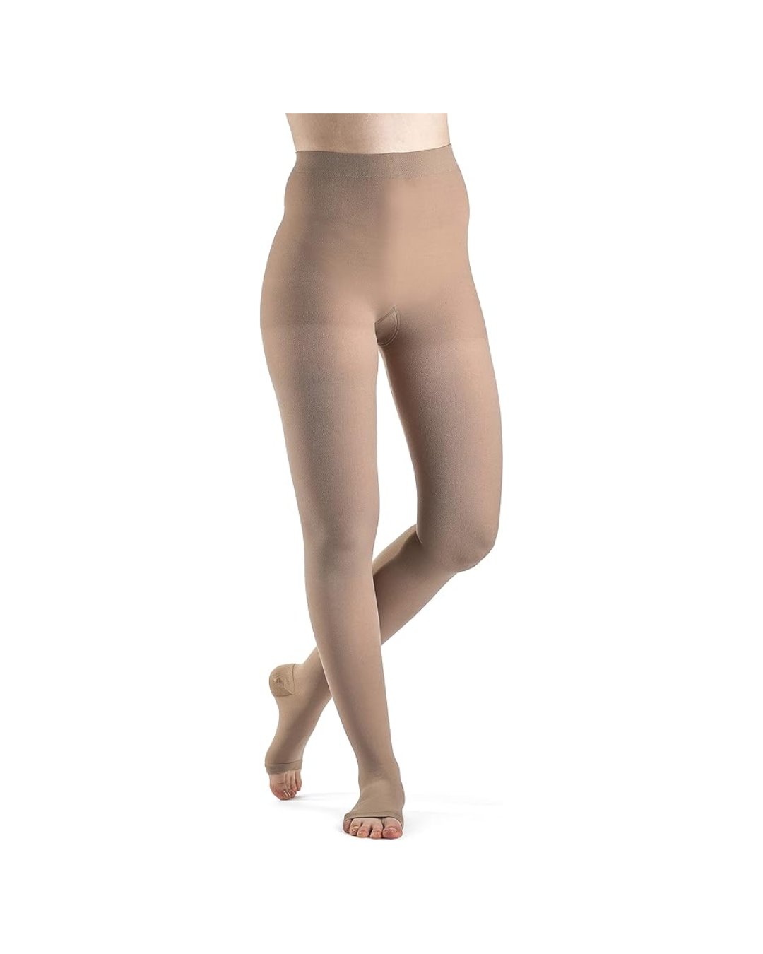 Sigvaris Dynaven 970 Opaque 20-30mmHg Pantyhose Open Toe Light Beige Standard MS