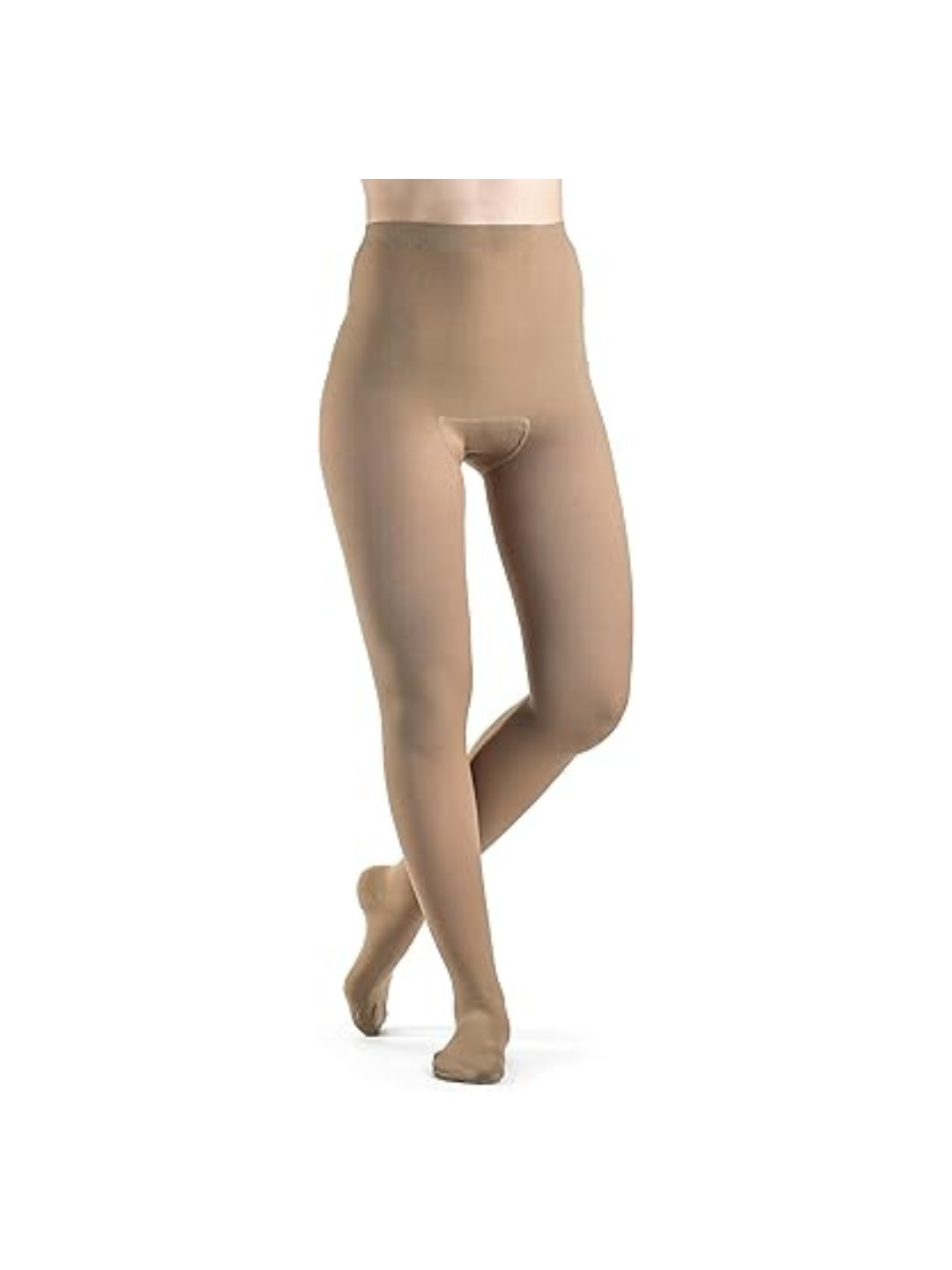 Sigvaris Essential Opaque 860 Women's 20-30mmHg Pantyhose Closed Toe Light Beige Plus Size MS