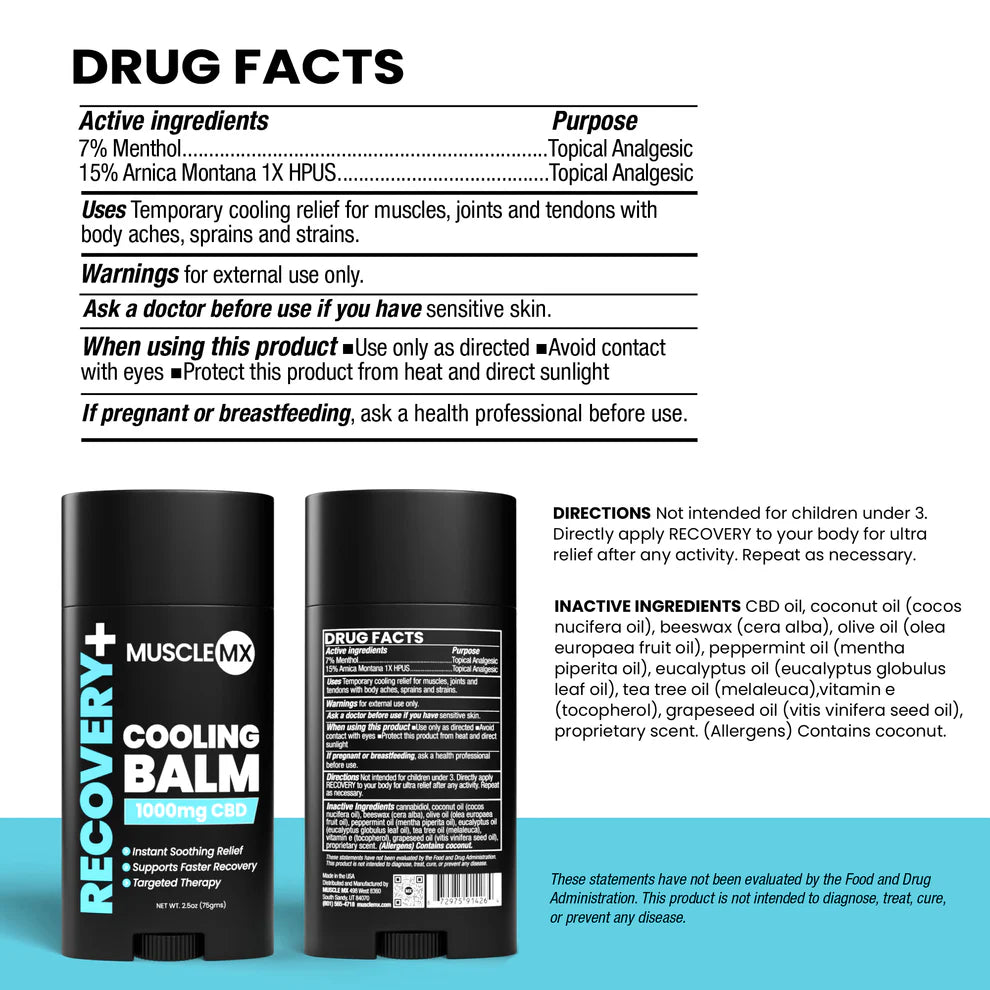 Muscle MX Recovery Cooling CBD Balm