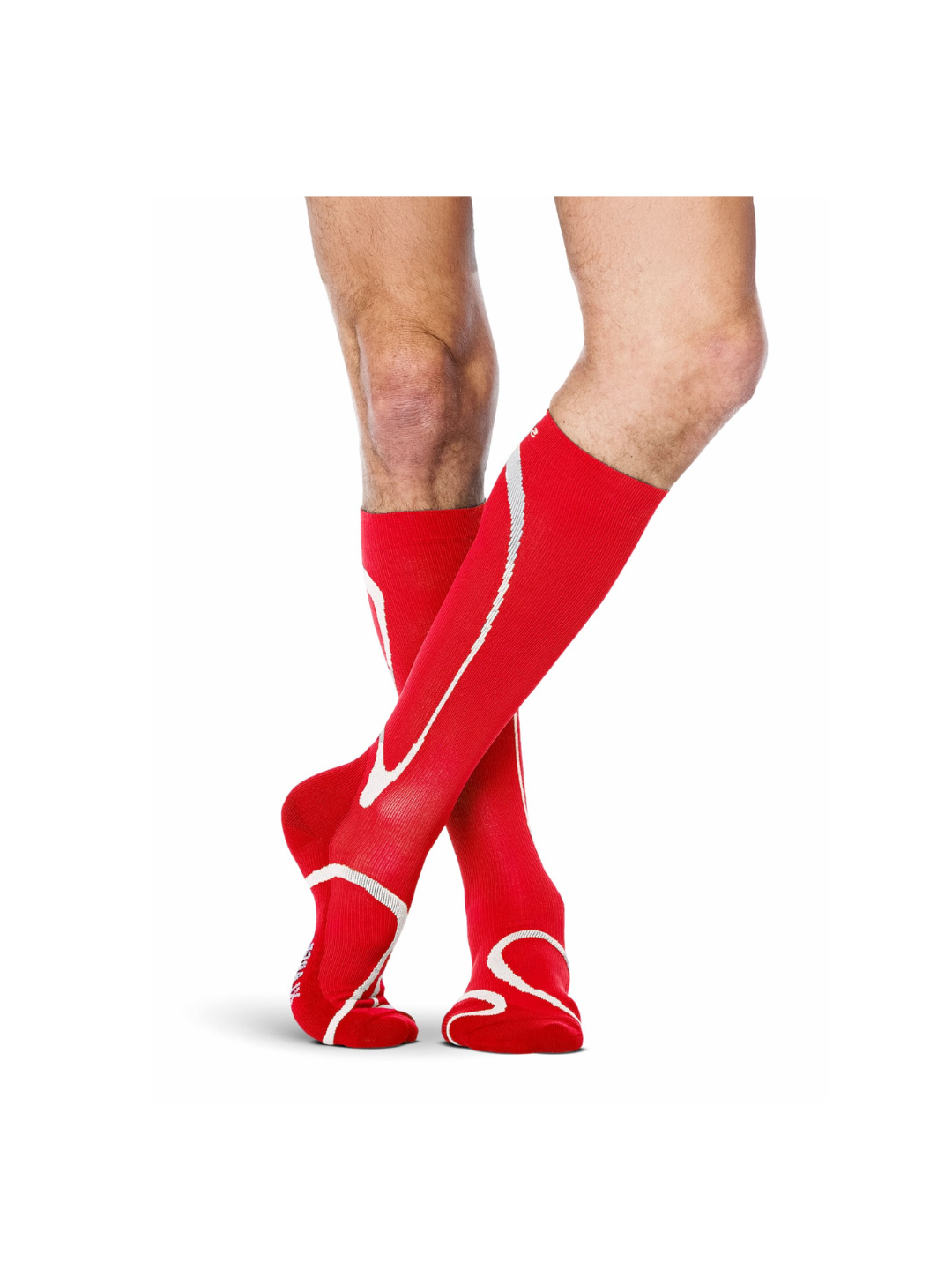 Sigvaris Motion High Tech 412 20–30mmHg Calf Closed Toe Red LS