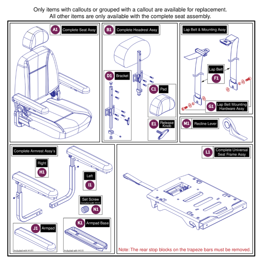 Pride Mobility ACCBELT1002
