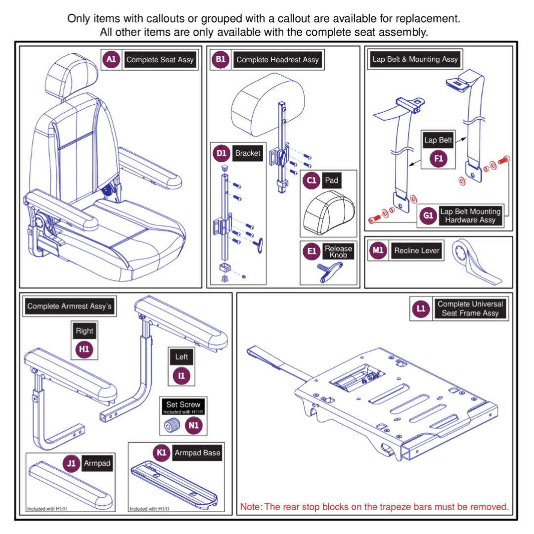 Pride Mobility ACCBELT1003
