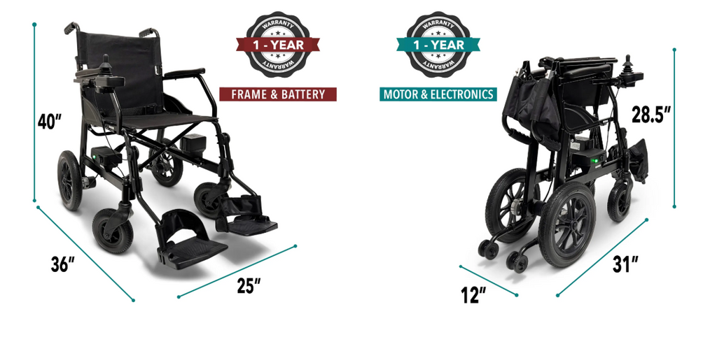 ComfyGO X-Lite Ultra Lightweight Folding Electric Wheelchair