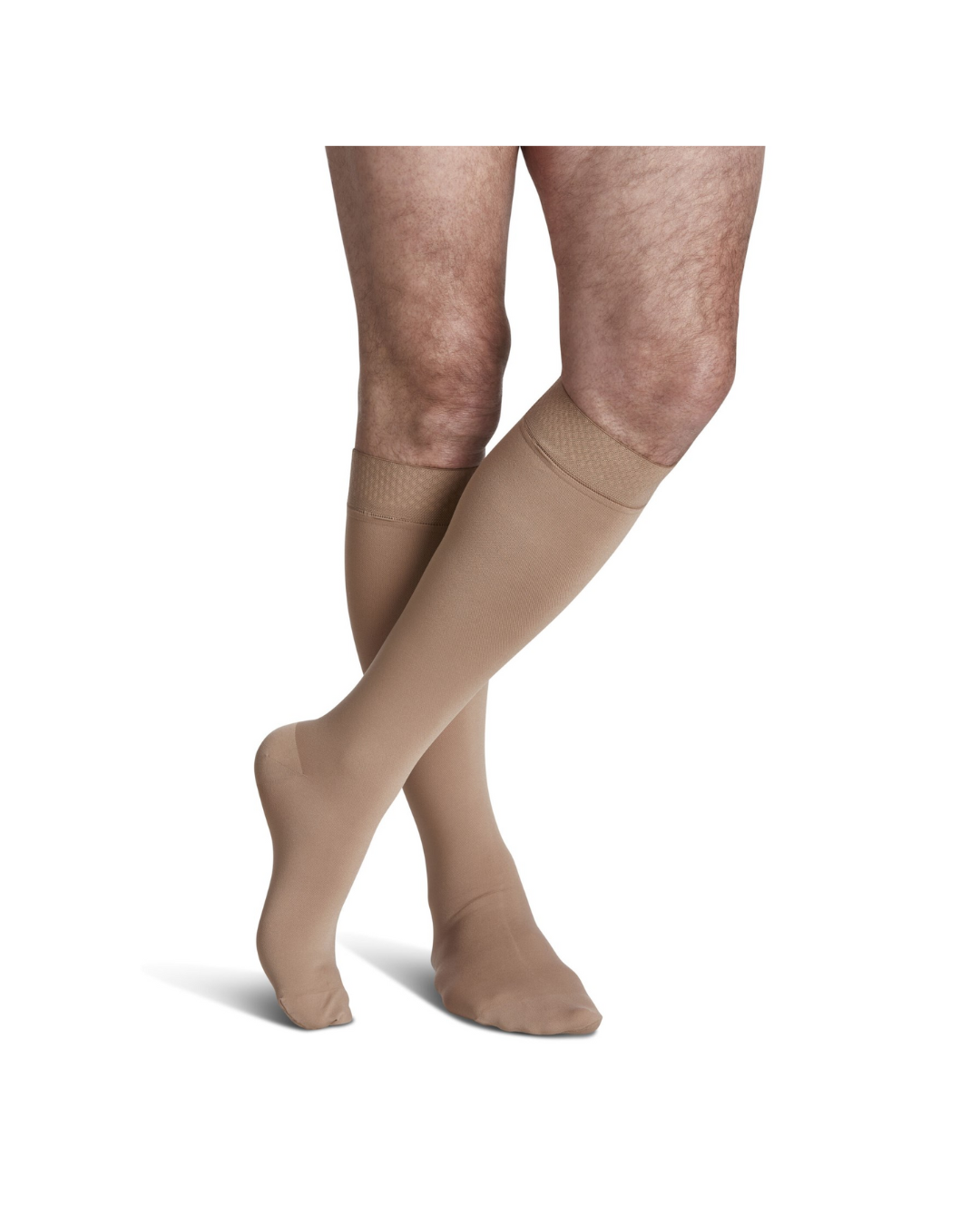 Sigvaris Specialty Secure 550 Men’s 20–30mmHg Calf Closed Toe Beige L2