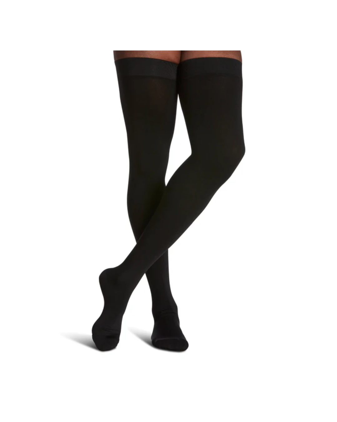 Sigvaris Specialty Secure 550 Men’s 20–30mmHg Thigh w/Grip-Top Closed Toe Black X2 - XL