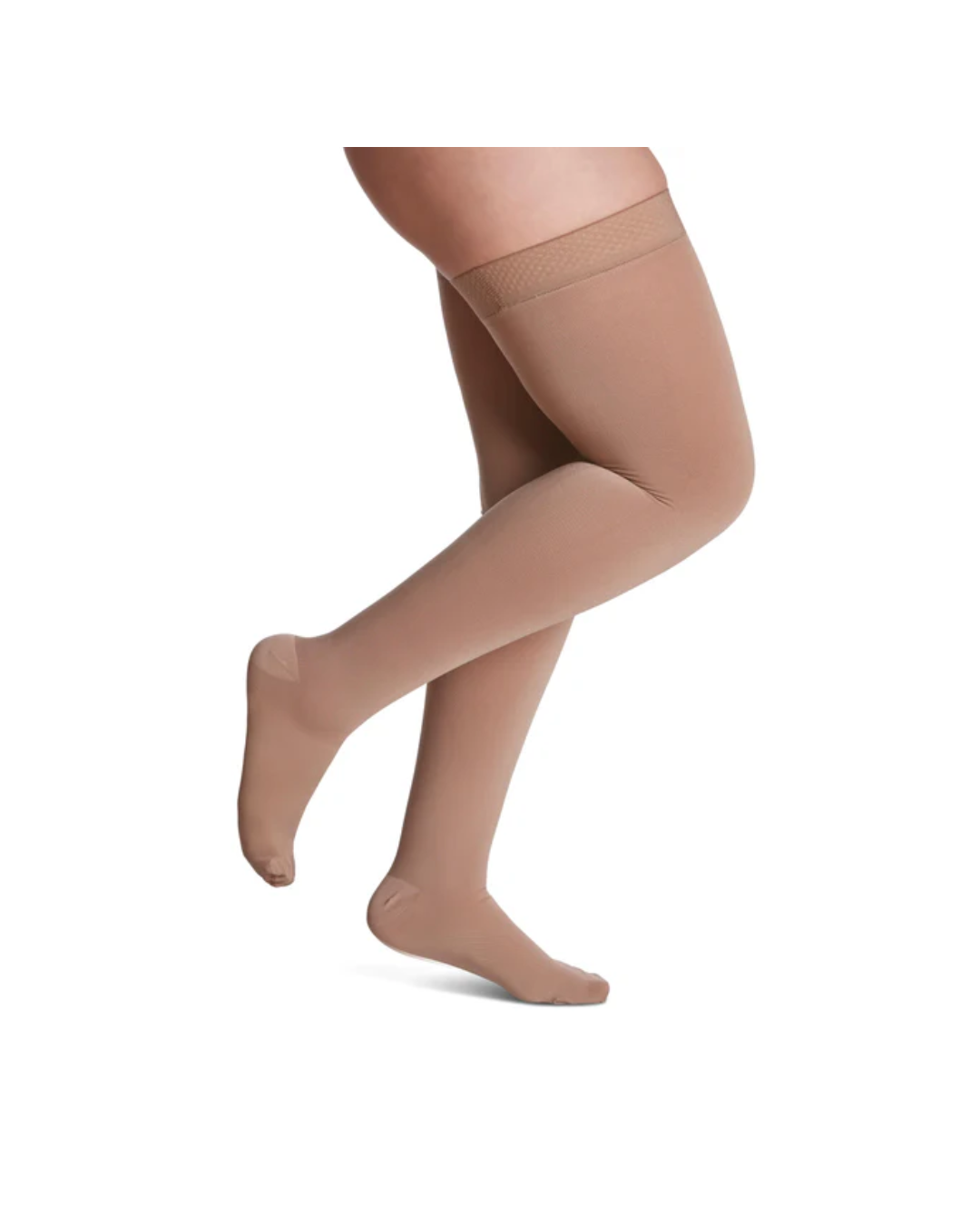 Sigvaris Specialty Secure 550 Women’s 40–50mmHg Thigh w/Grip-Top Closed Toe Beige X2 – XL