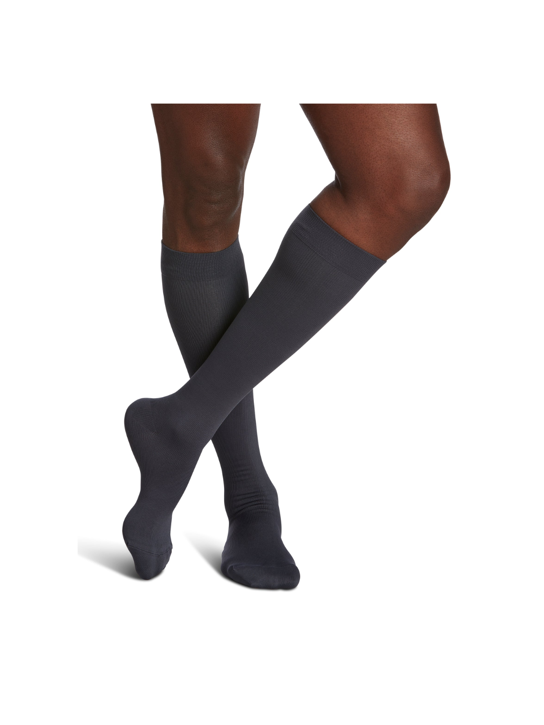 Sigvaris Style Microfiber 820 Men’s 15–20mmHg Calf Closed Toe Steel Grey Standard XS