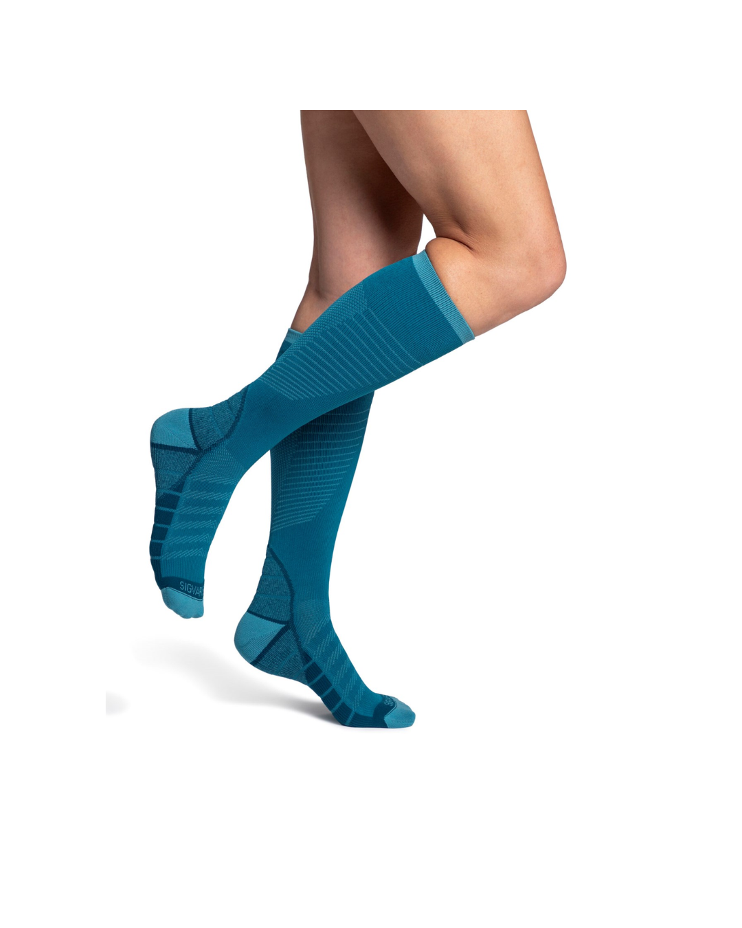 Sigvaris Motion Flow Tech 432 20–30mmHg Calf Closed Toe Teal MS