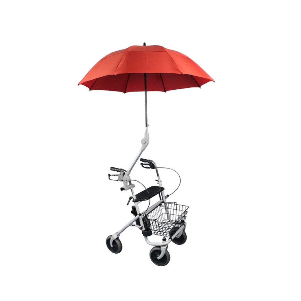 Rolko Red Umbrella For Walkers/Wheelchairs/Scooter