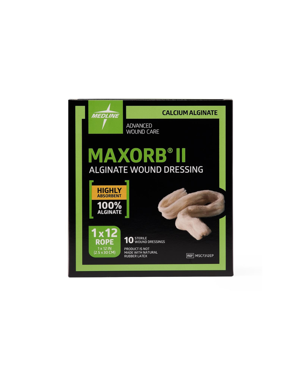 Maxorb II Alginate Wound Dressings - 1" x 12" Rope