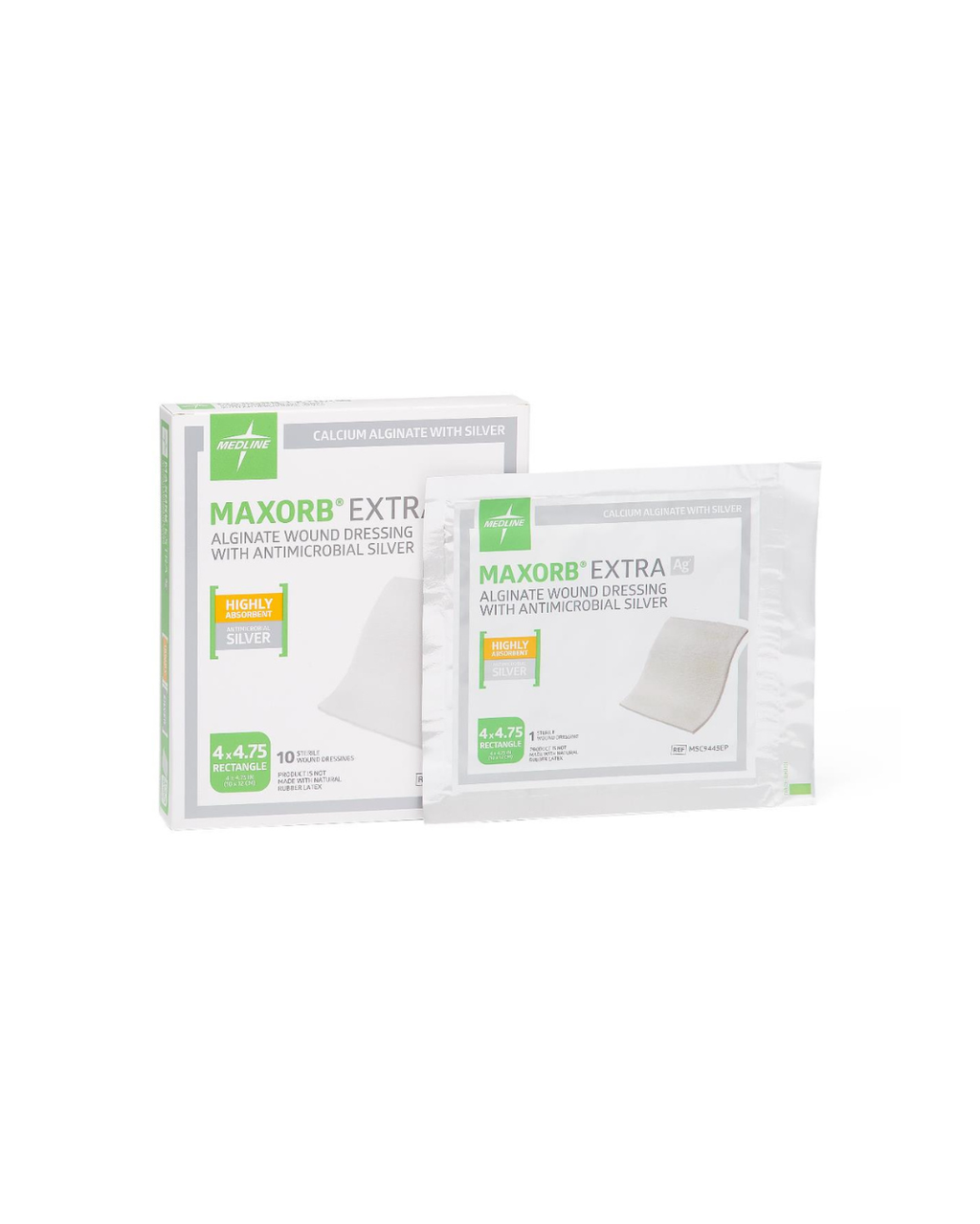 Maxorb Extra Ag+ CMC/Alginate Wound Dressings - 4" x 4.75"