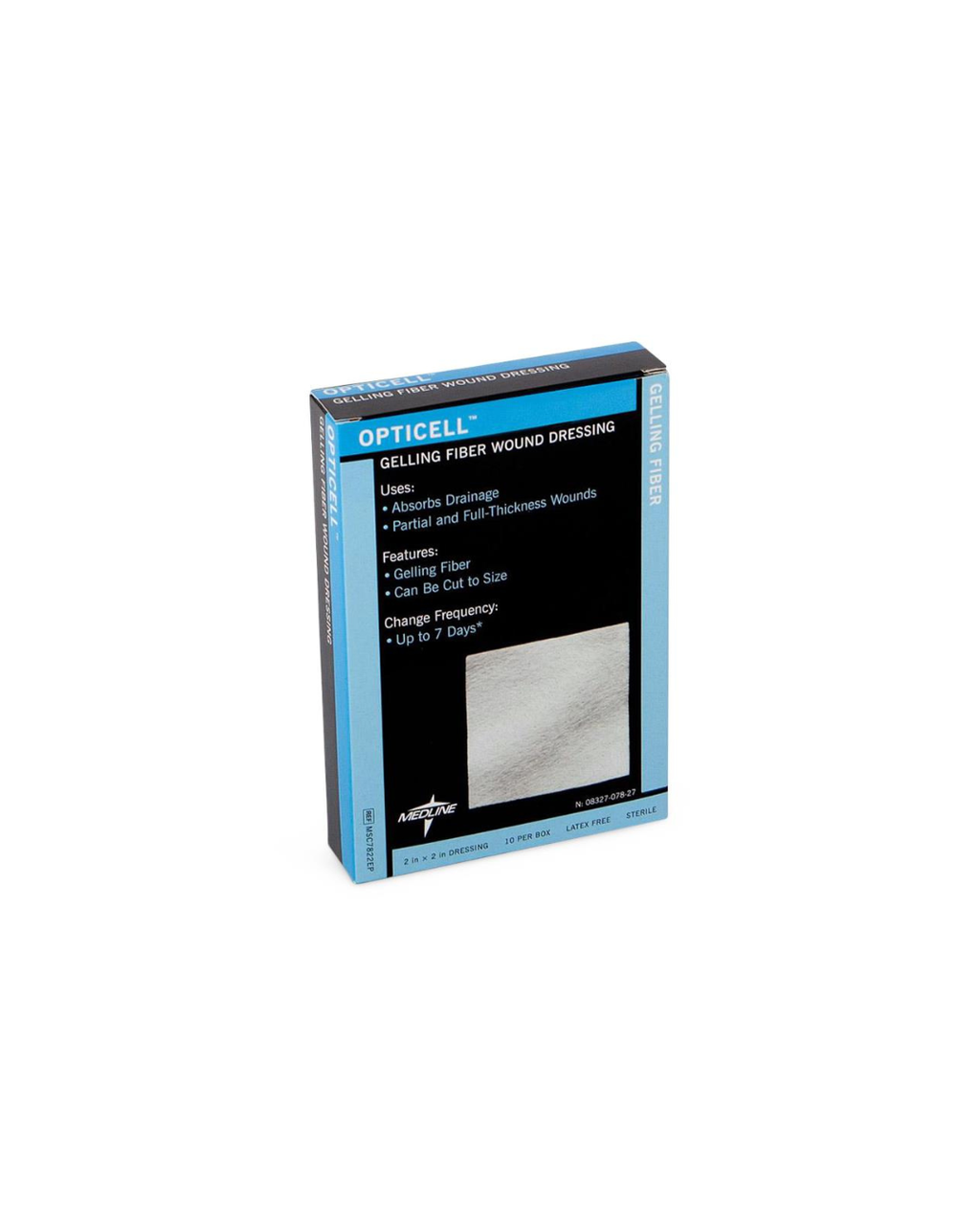 Opticell Gelling Fiber Wound Dressing in Educational Packaging - 2" x 2"