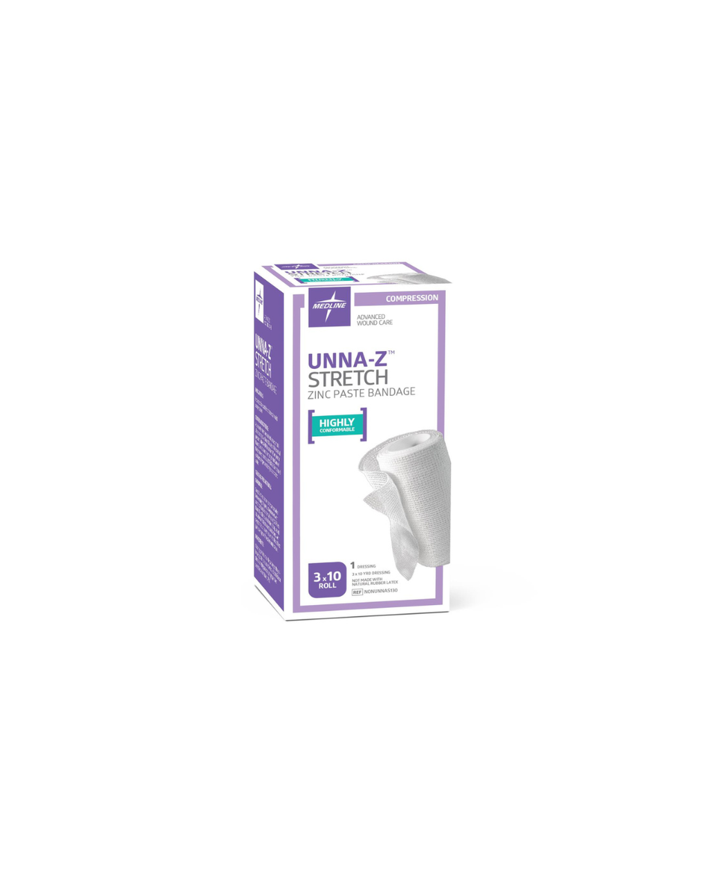 Unna-Z Stretch Zinc Oxide Compression Bandage - 3" x 10 yd
