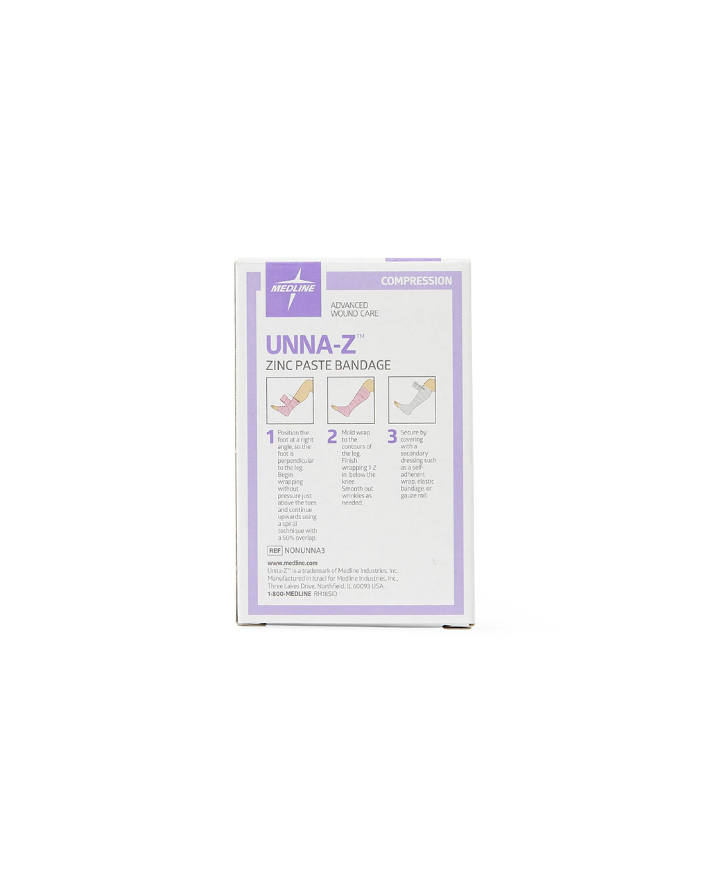 Unna-Z Zinc Oxide Compression Bandage with Calamine - 3" x 10 yd