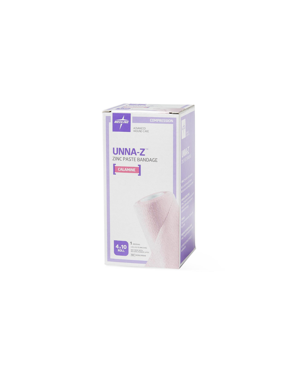 Unna-Z Zinc Oxide Compression Bandage with Calamine - 4" x 10 yd