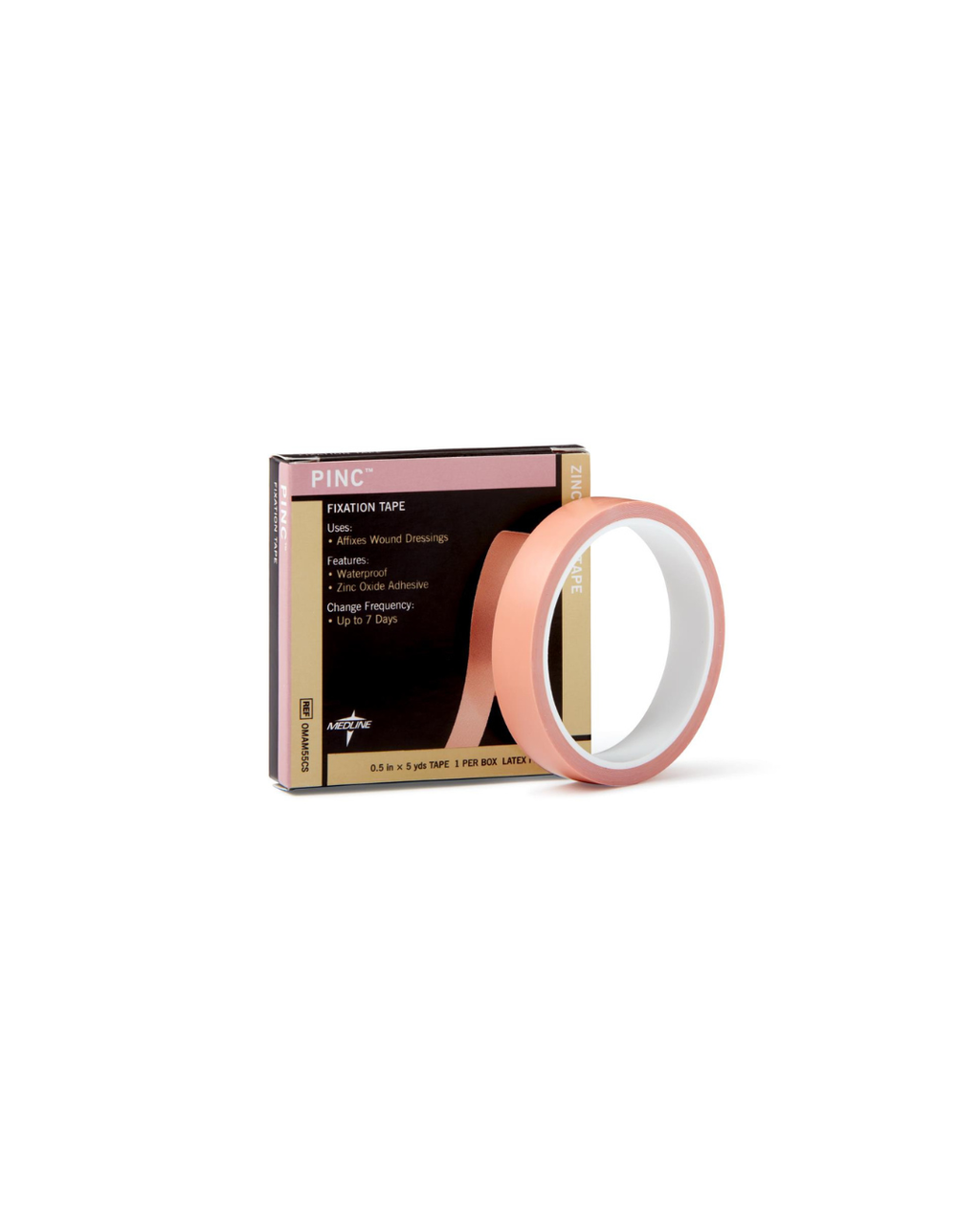 Pinc Zinc Oxide Fixation Tape - 1/2" x 5 yd