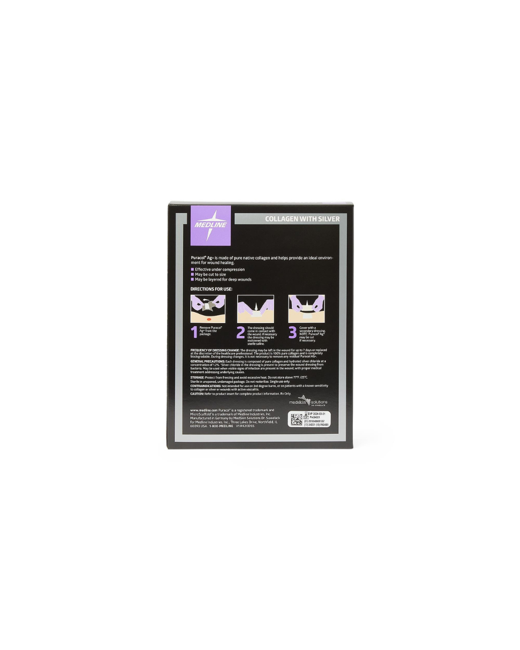 Puracol Ag Collagen Wound Dressing with Silver - 4" x 4"