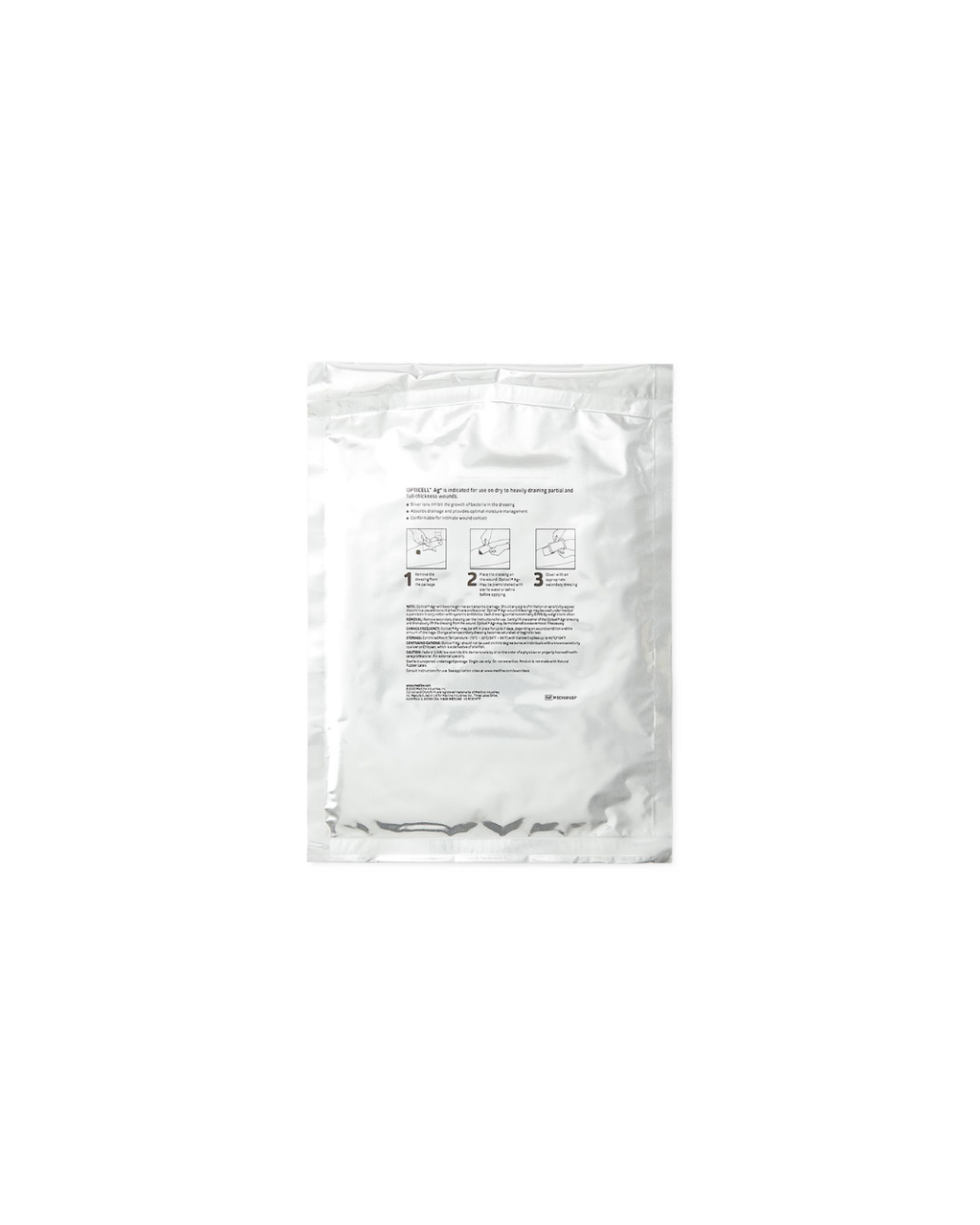 Opticell Ag+ Silver Antibacterial Gelling Fiber Wound Dressing - 8" x 12"