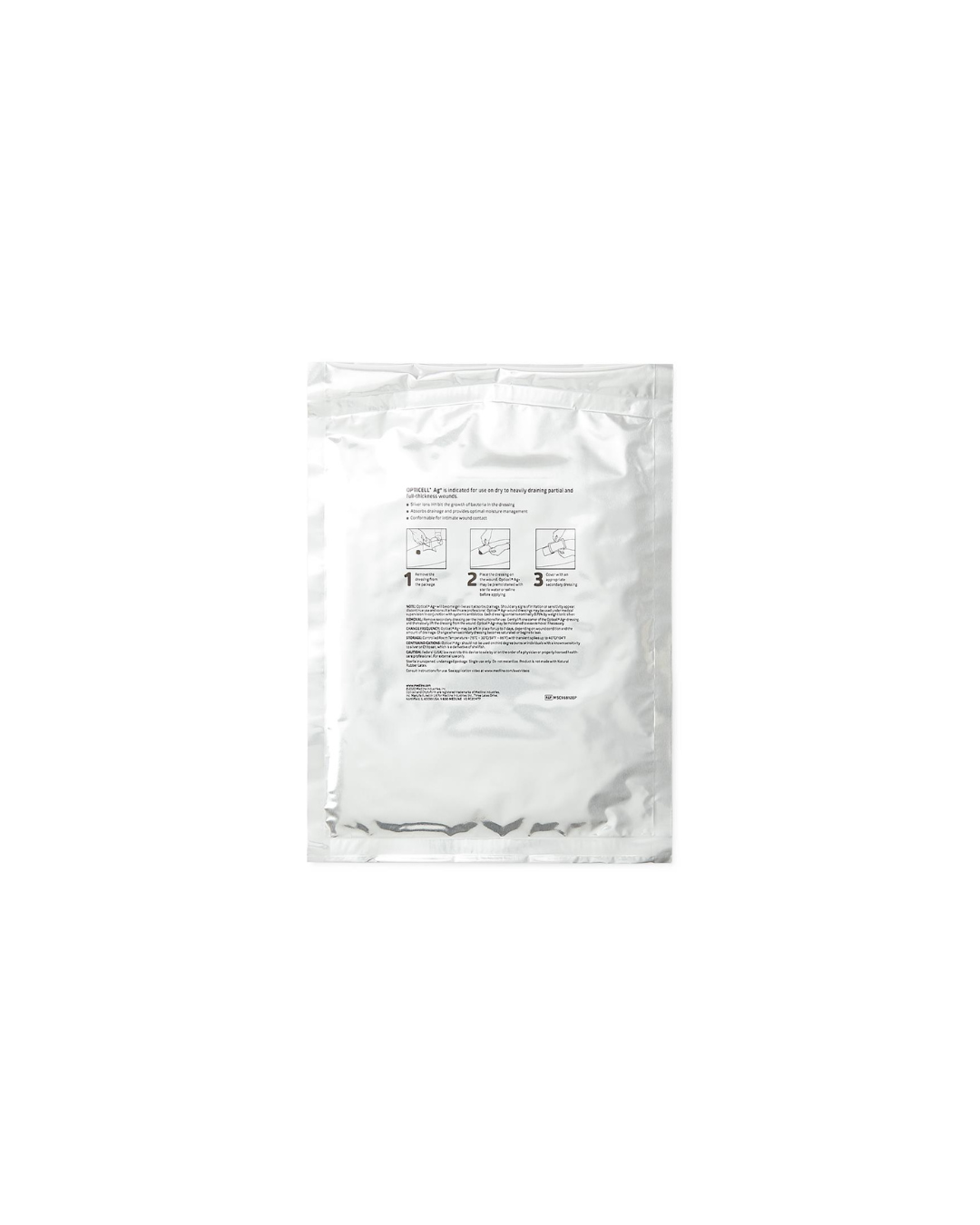 Opticell Ag+ Silver Antibacterial Gelling Fiber Wound Dressing - 8" x 12"